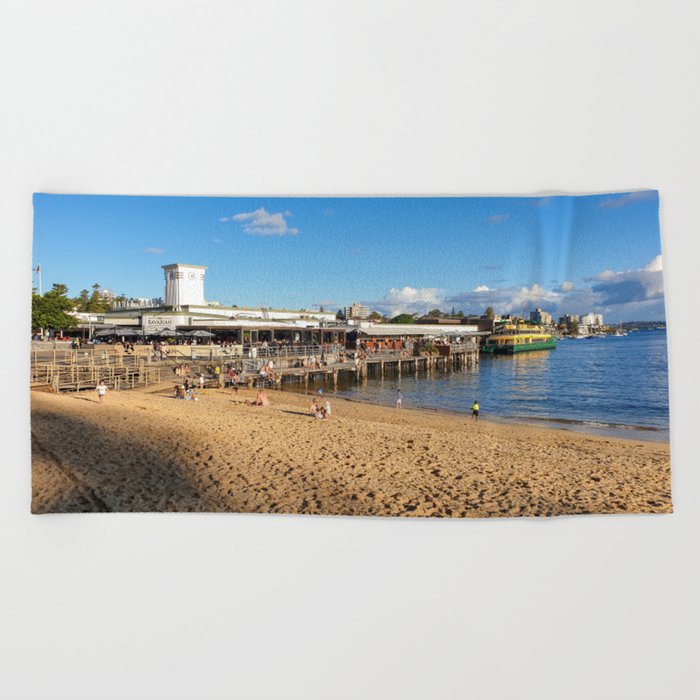 Manly Wharf, North Harbour, Sydney Beach Towel