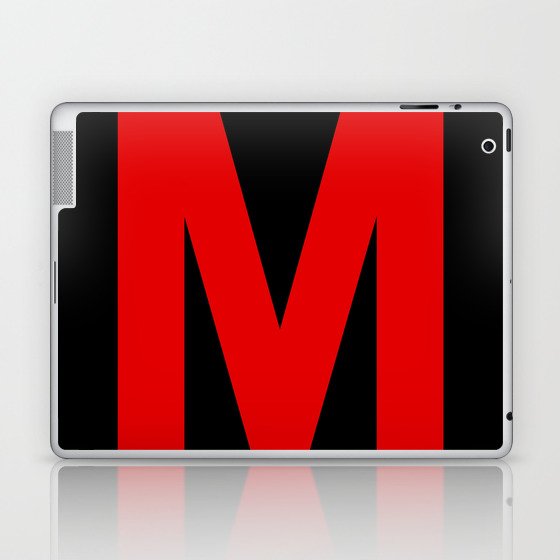 Letter M (Red & Black) Laptop & iPad Skin