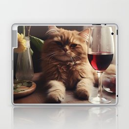 The Drunk Cat with Wine Laptop & iPad Skin