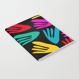 Big Cutouts Papier Découpé Colorful 80s Abstract Pattern on Black  Notebook