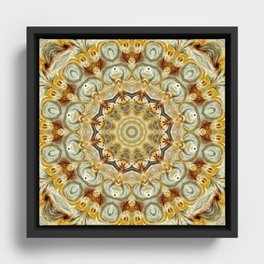Flower Of Life Mandala (Golden Hours) Framed Canvas