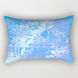 Shattered Blue Rectangular Pillow