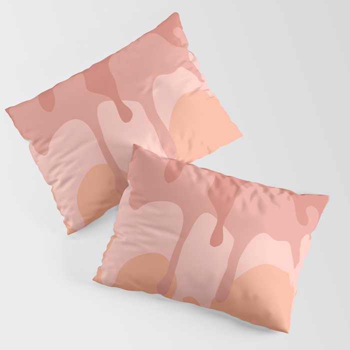 Pink and orange splatters Pillow Sham