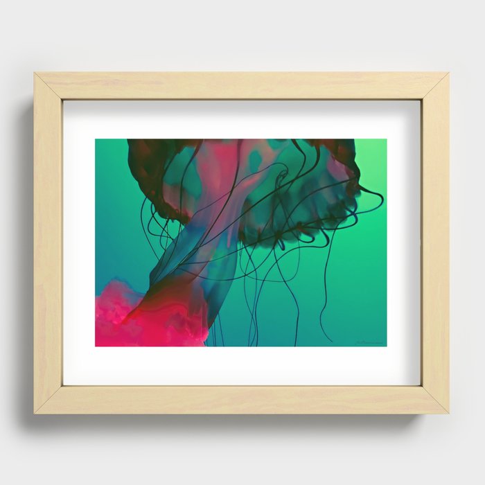 Cnidaria Jellyfish Photograph Recessed Framed Print