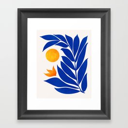 Indigo Garden Sunset Framed Art Print