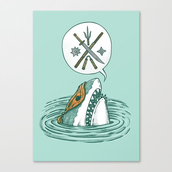 The Ninja Shark Canvas Print