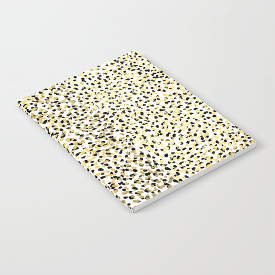 Salna - gold foil modern black and gold gender neutral art abstract design decor minimal trendy urba Notebook