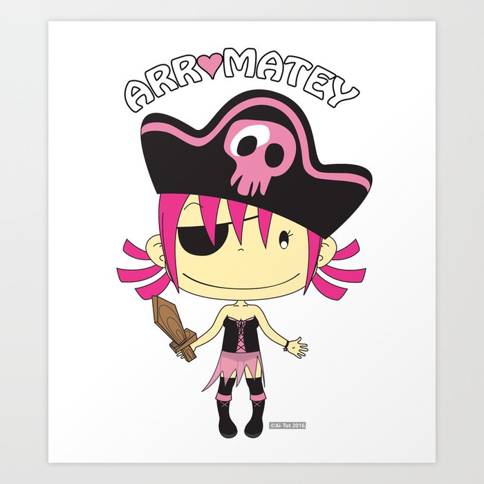 Holly Rocket - "Be A Pirate" Holly Art Print