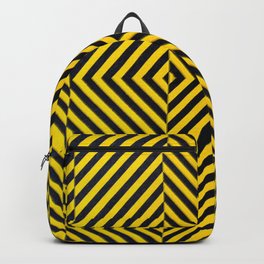 Abstract modern art in black and yellow Backpack