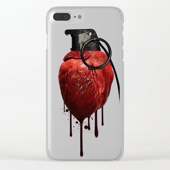 Heart Grenade Clear iPhone Case