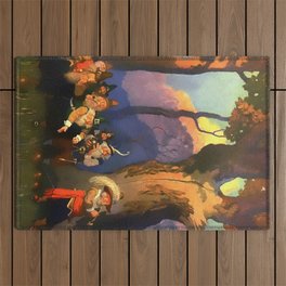 “The Gnomes Bowled in Silence” by NC Wyeth Outdoor Rug