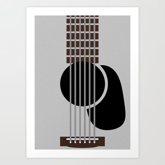 Minimalist Guitar Art Print