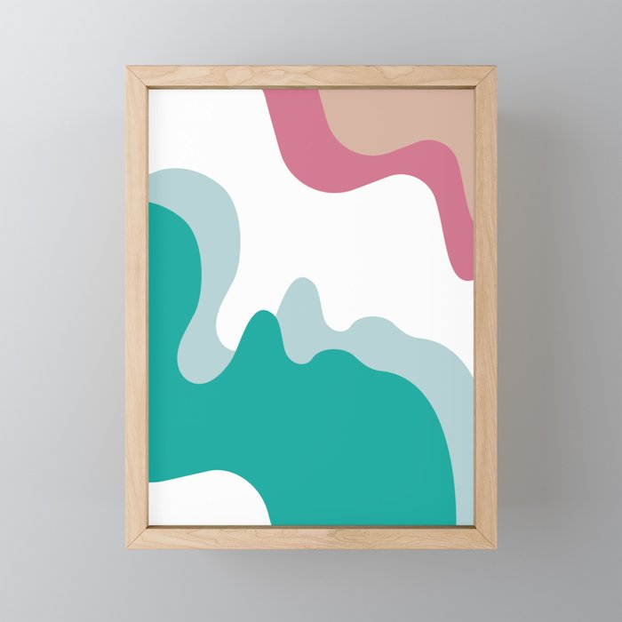 Peaceful Waves Framed Mini Art Print