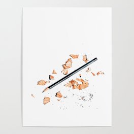 Pencil Shavings (Color) Poster
