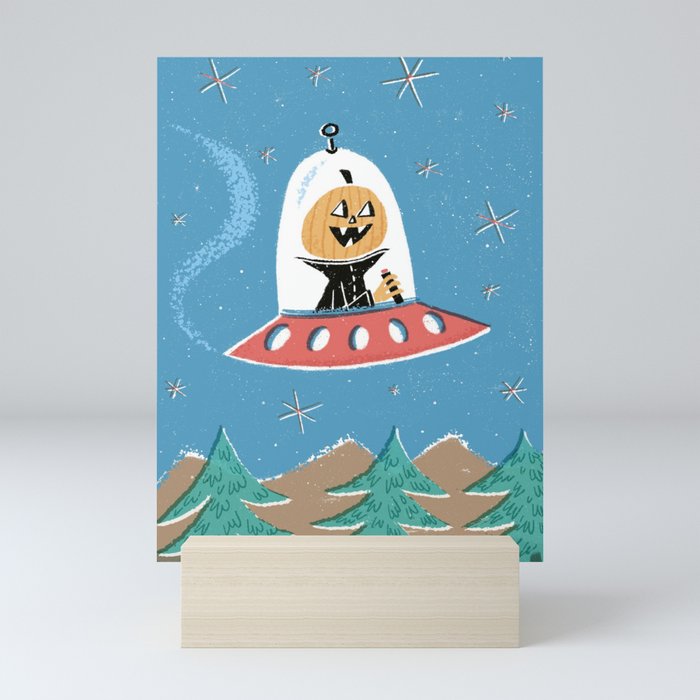 Halloween Spaceship Mini Art Print