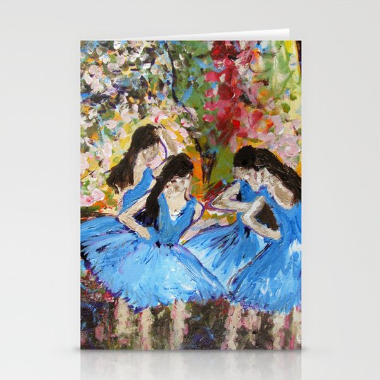 Blue Dancers Stationery Cards