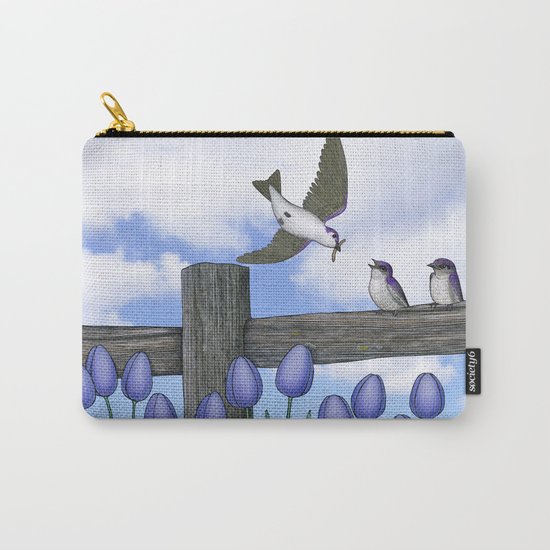 purple martin fledges Carry-All Pouch