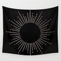 Sunburst Moon Dust Bronze On Black Throw Pillow By Simple