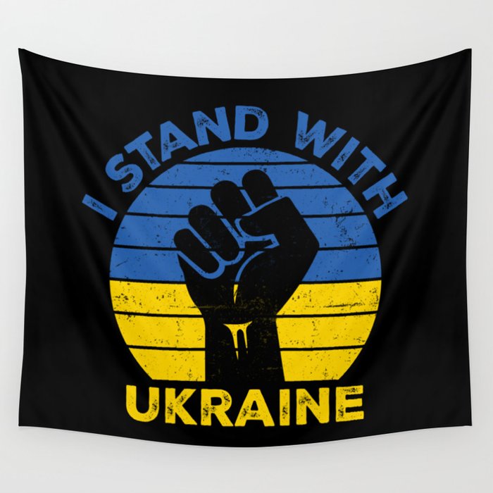 I Stand With Ukraine Wall Tapestry