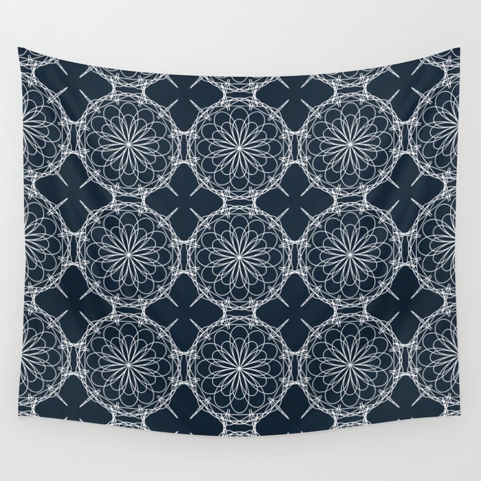Lace line art Wall Tapestry