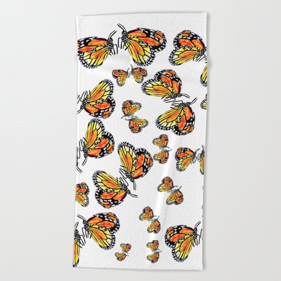 Monarch Butterflies Beach Towel