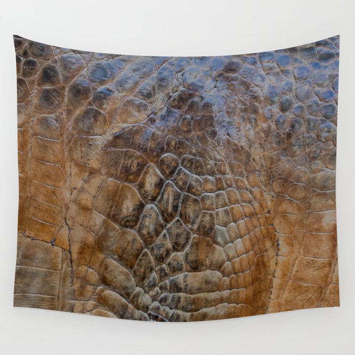 Texture of Crocodile leather  Wall Tapestry