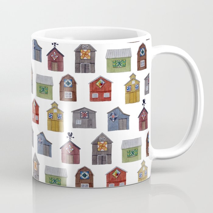 Barn Quilt Illustration Coffee Mug