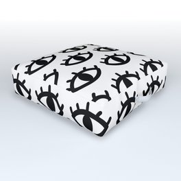 Mystic eye pattern illustration Outdoor Floor Cushion