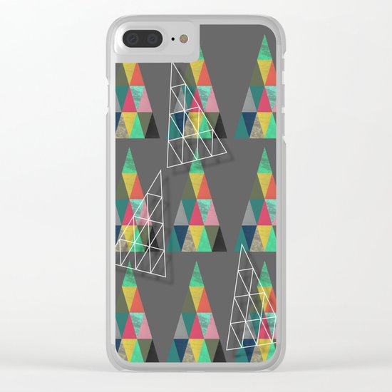 Xmas Trees Clear iPhone Case