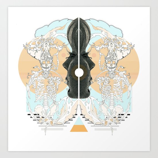 el centro pastel Art Print