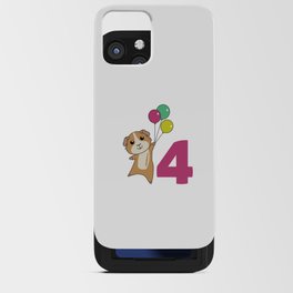 Guinea Pig Fourth Birthday Balloons iPhone Card Case