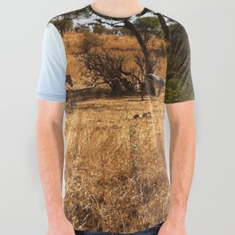 South Africa Photography - Zebras Under Acacia Trees  All Over Graphic Tee