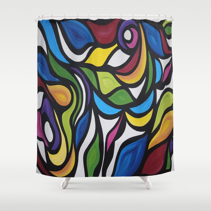 Spectrum Abstract #1 Shower Curtain