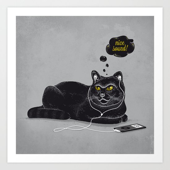 Chilling Cat Art Print