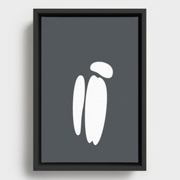 angel minimalist and abstract Framed Canvas