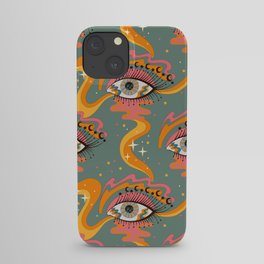 Cosmic Eye Retro 70s, 60s inspired psychedelic iPhone Case