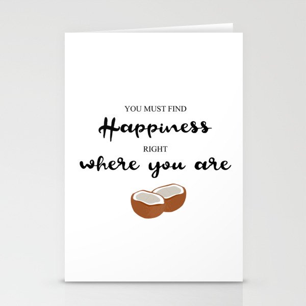 Hapiness Coconut Stationery Cards