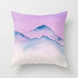 Across the Blue Mountains Throw Pillow