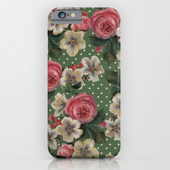 Vintage Rose Pattern iPhone & iPod Case