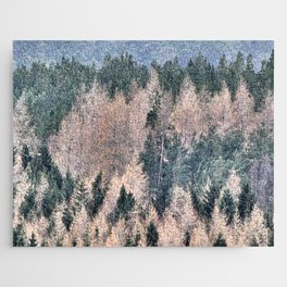 Colourful Scottish Highlands Pine Forest in I Art and Afterglow Jigsaw Puzzle