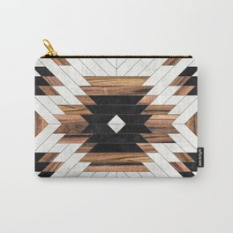 Urban Tribal Pattern No.5 - Aztec - Concrete and Wood Carry-All Pouch