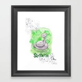 Slytherin - H a r r y P o t t e r inspired Framed Art Print