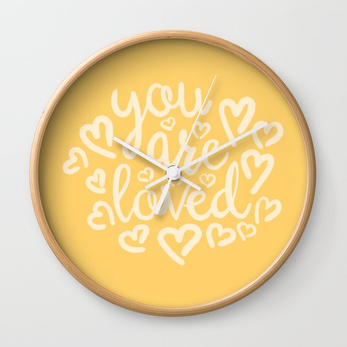 You are so Loved, Yellow Wall Clock