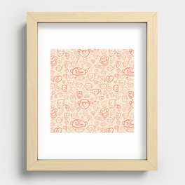 funky faces Recessed Framed Print