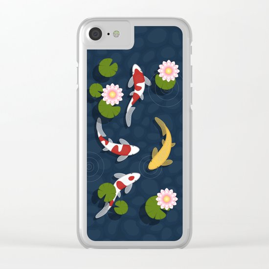 Japanese Koi Fish Pond Clear iPhone Case