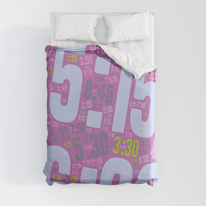 Pace run , number 024 Duvet Cover