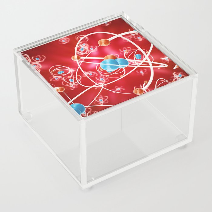 Abstract atom background, Chemistry model of molecule Acrylic Box