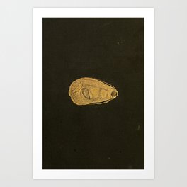 Gilded oyster from "The Oyster: A Popular Summary of a Scientific Study," 1891 (benefitting the Billion Oyster Project) Art Print
