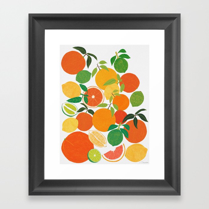 Citrus Harvest Framed Art Print