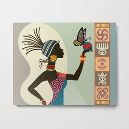 Afrocentric Chic I Metal Print